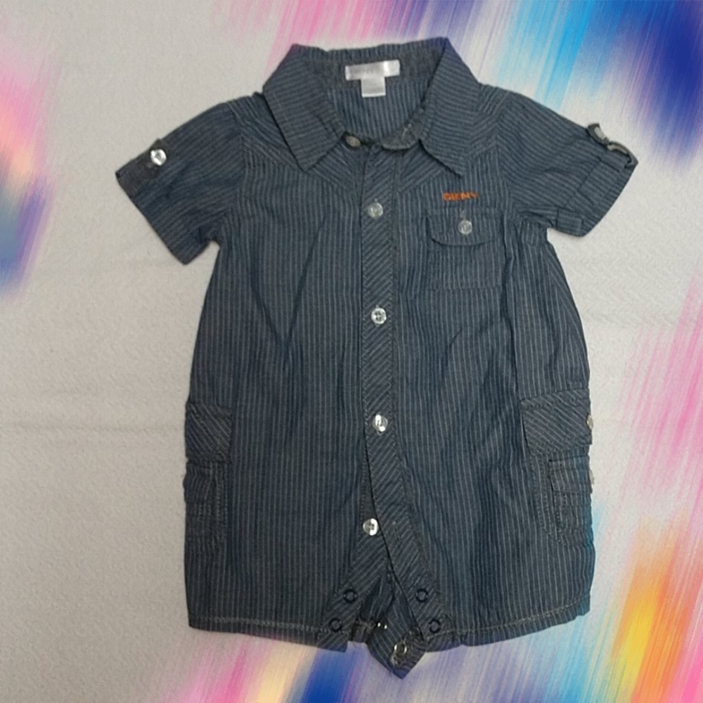 DKNY short sleeve one piece romper